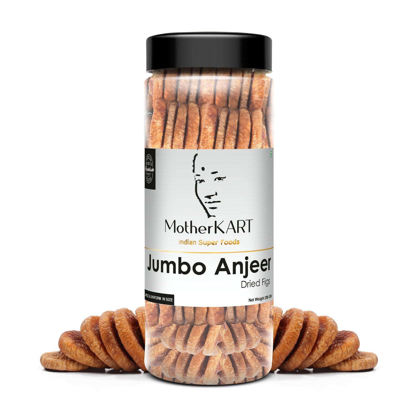 Motherkart Jumbo Anjeer (Dried Figs), 200 GM. Large and soft