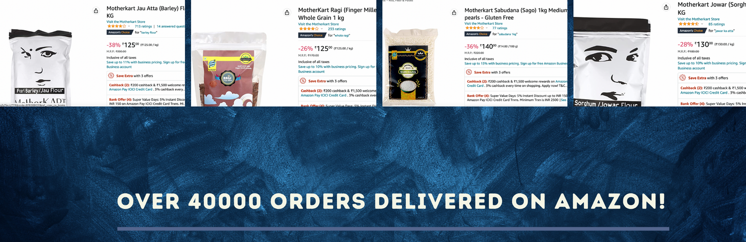 barley flour ragi whole grain Amazon