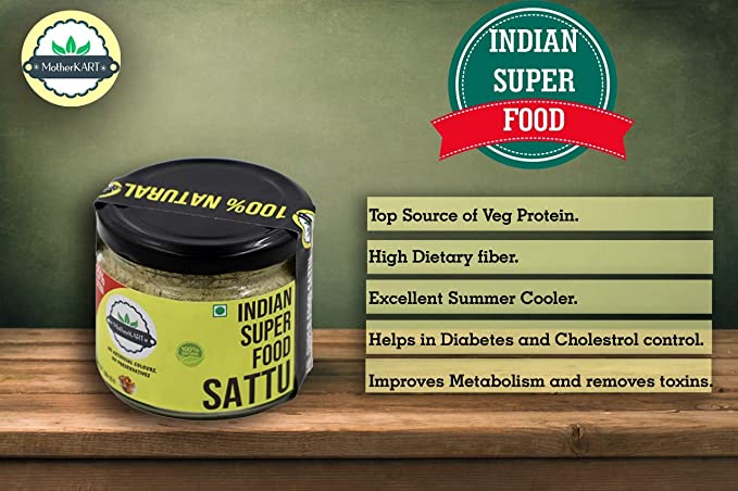 MotherKart Jau & Channa Sattu- 250 GMS (2 X 125 Gm) Top Veg Protein Source