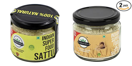 MotherKart Jau & Channa Sattu- 250 GMS (2 X 125 Gm) Top Veg Protein Source
