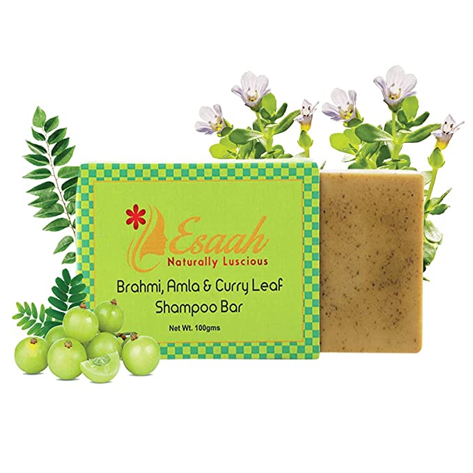 Handmade Organic Shampoo Bar with Amla Brahmi & Curry Leaf I Nourishes the scalp and promotes hair growth I 100gm