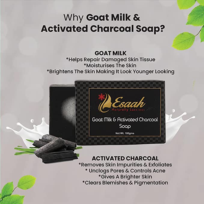 Handmade Organic Face Soap I Goat Milk & Activated Charcoal I Anti-Acne Soap I I 100gms