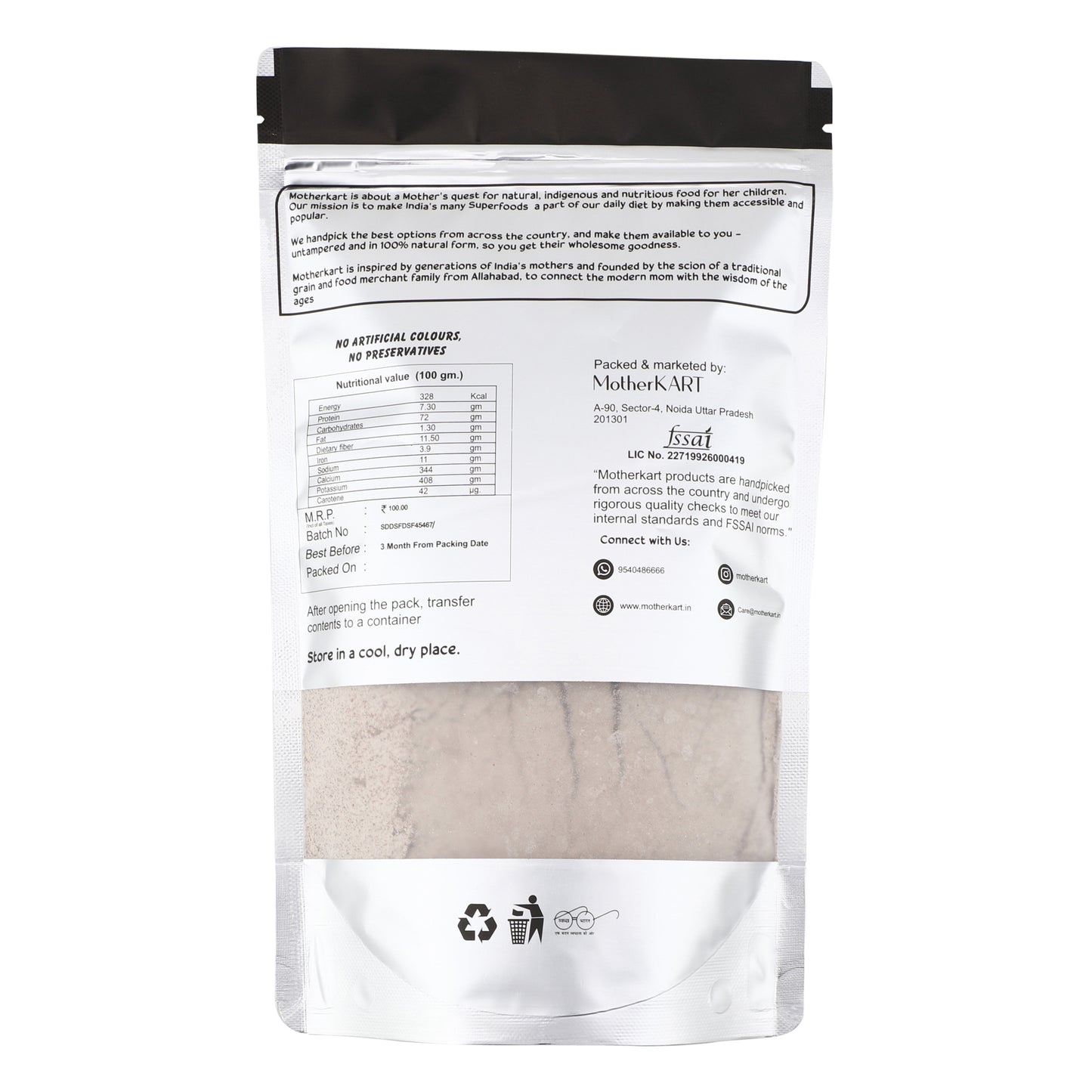 Motherkart Ragi Atta (Finger Millet Flour)