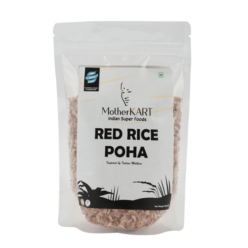 Motherkart Red Rice Poha (Brown rice flakes) 500 grams