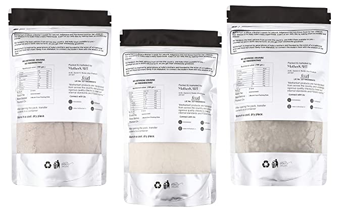 MotherKart Freshly Ground Multigrain Atta Combo (Jowar Flour + Ragi Flour + Bajra Flour 1+1+1= 3KG) pack