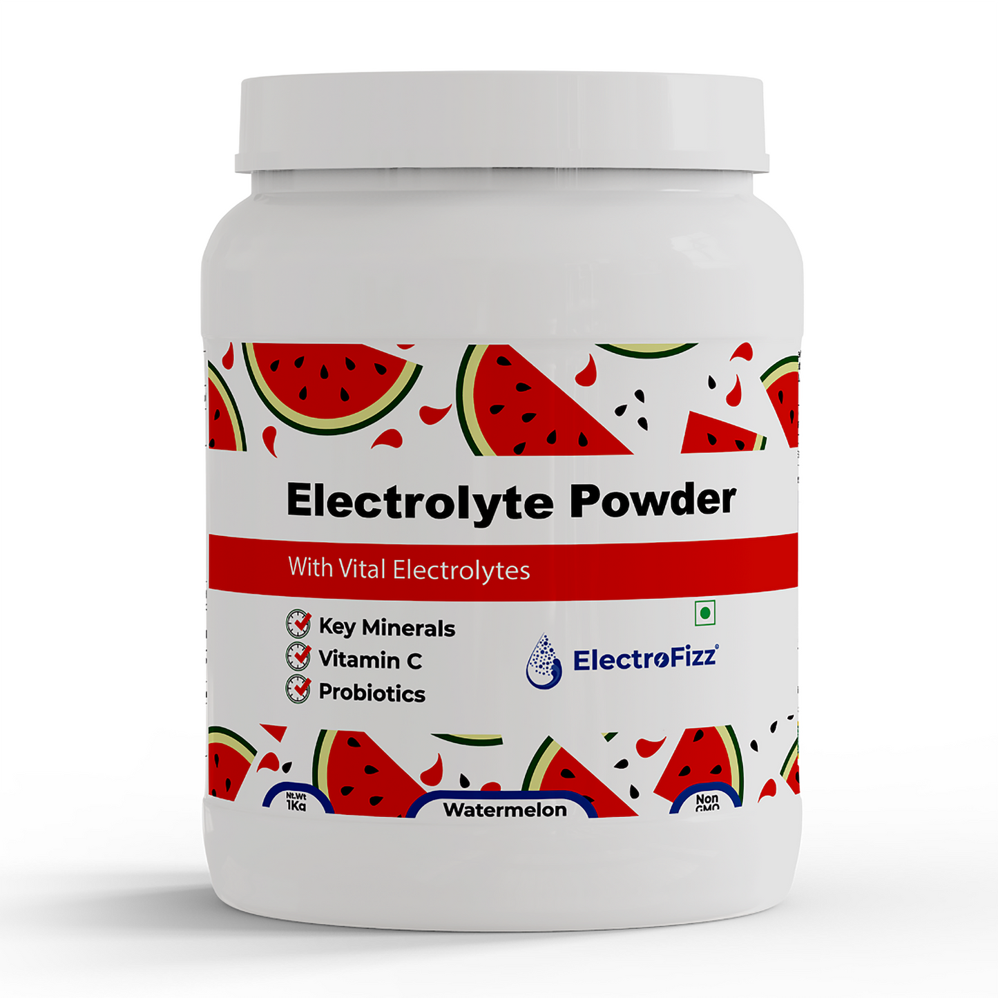 ElectroFizz Instant Hydration Energy Drink Powder for Workout for Men and Women- Electrolytes, Vitamin C, Probiotics - 1 Kg Jar Pack