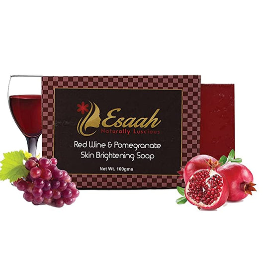 Handmade Organic Skin Brightening soap with Red Wine & Pomegranate I Prevents Acne I 100gms