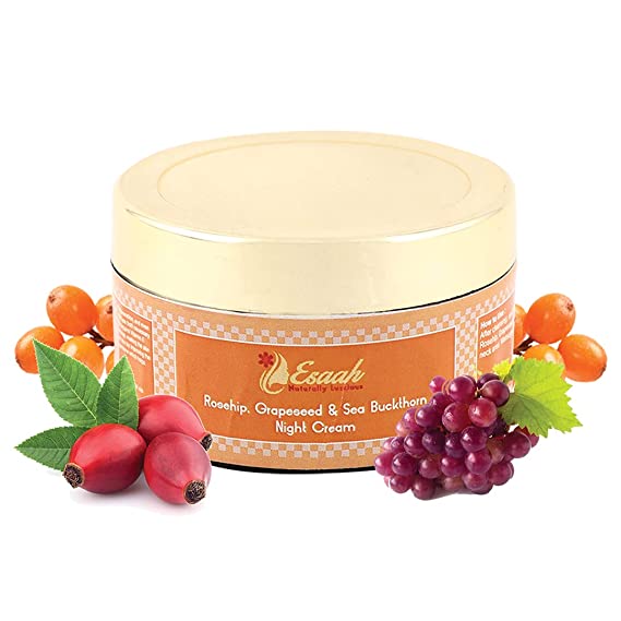 Handmade Anti-Ageing night cream with Rosehip, Grapeseed & Sea Buckthorn I Normal, Oily, Acne Prone, Combination Skin I Overnight Repair I 50gms