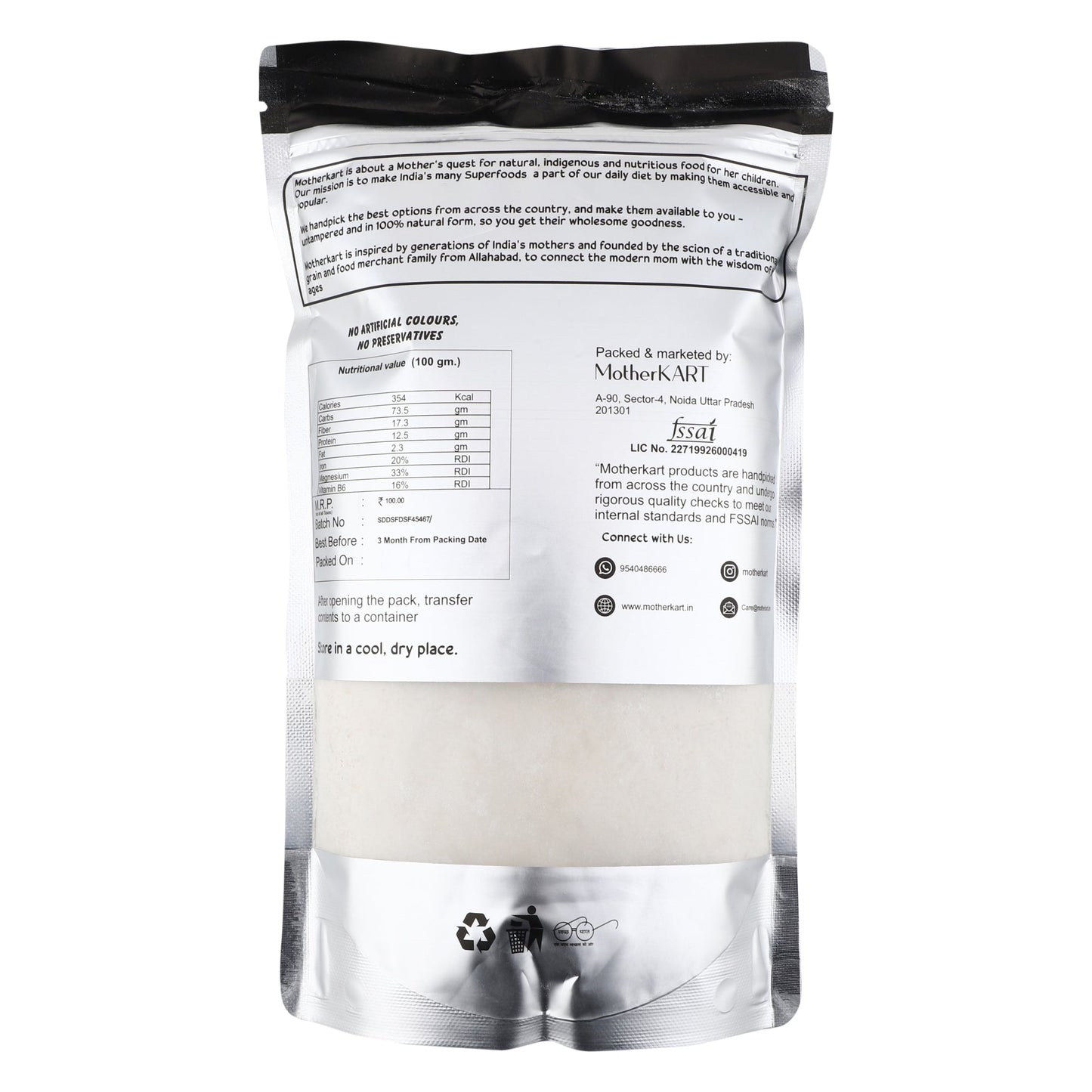 Motherkart Barley Flour (Jau Atta) - The best flour for Diabetics & Weight Loss- Super Saver 5Kg Pack