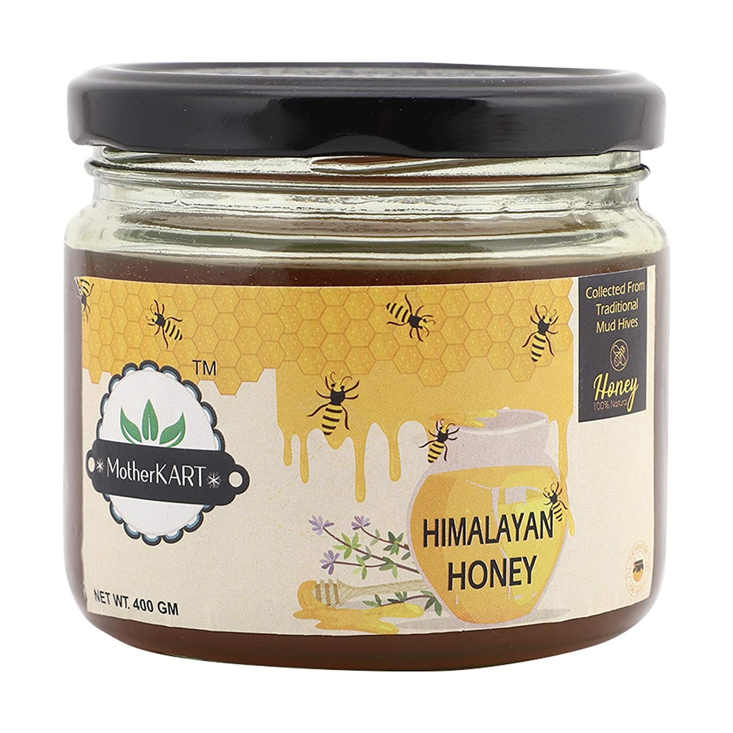 Motherkart Pure Natural Hive Honey 400 gm (100% Raw)