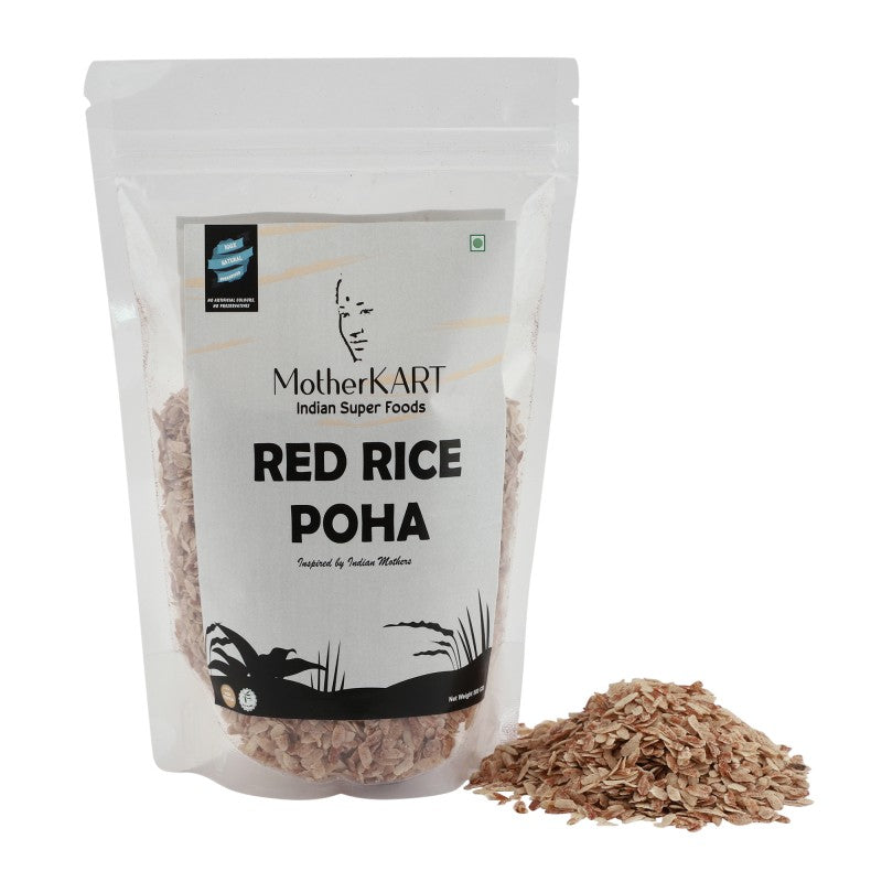 Motherkart Red Rice Poha (Brown rice flakes) 500 grams
