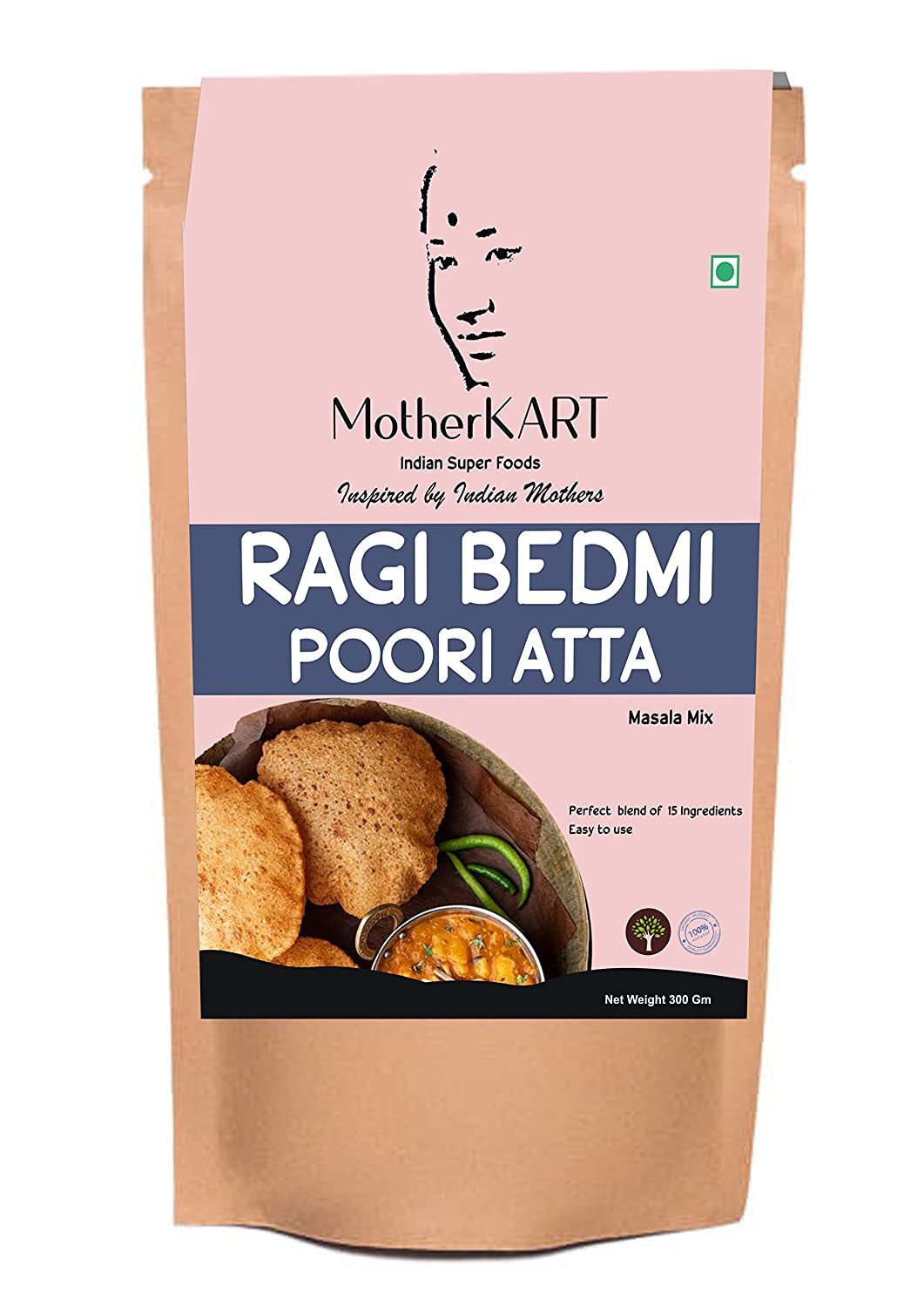 Bedmi kachauri atta with ragi by motherkart