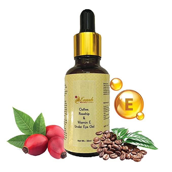 Organic Under Eye Gel for Dark Circles I Reduces Puffiness I Rosehip & Vitamin E I 30 ml